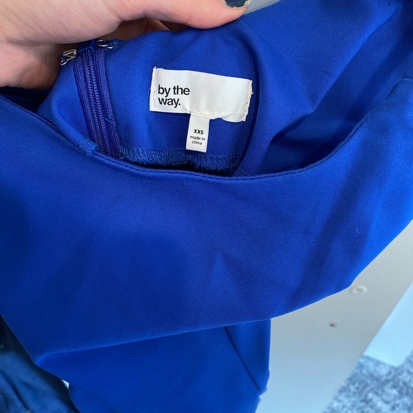 By the way blue mini dress w ruffle on bottom - Picture 4 of 4